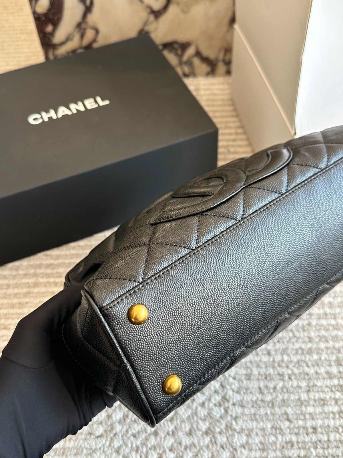 シャネル ハンドバッグ レザー オシャレ A31937