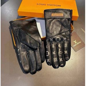 ルイヴィトン supreme 手袋 ファー手袋 レザー メンズA31947