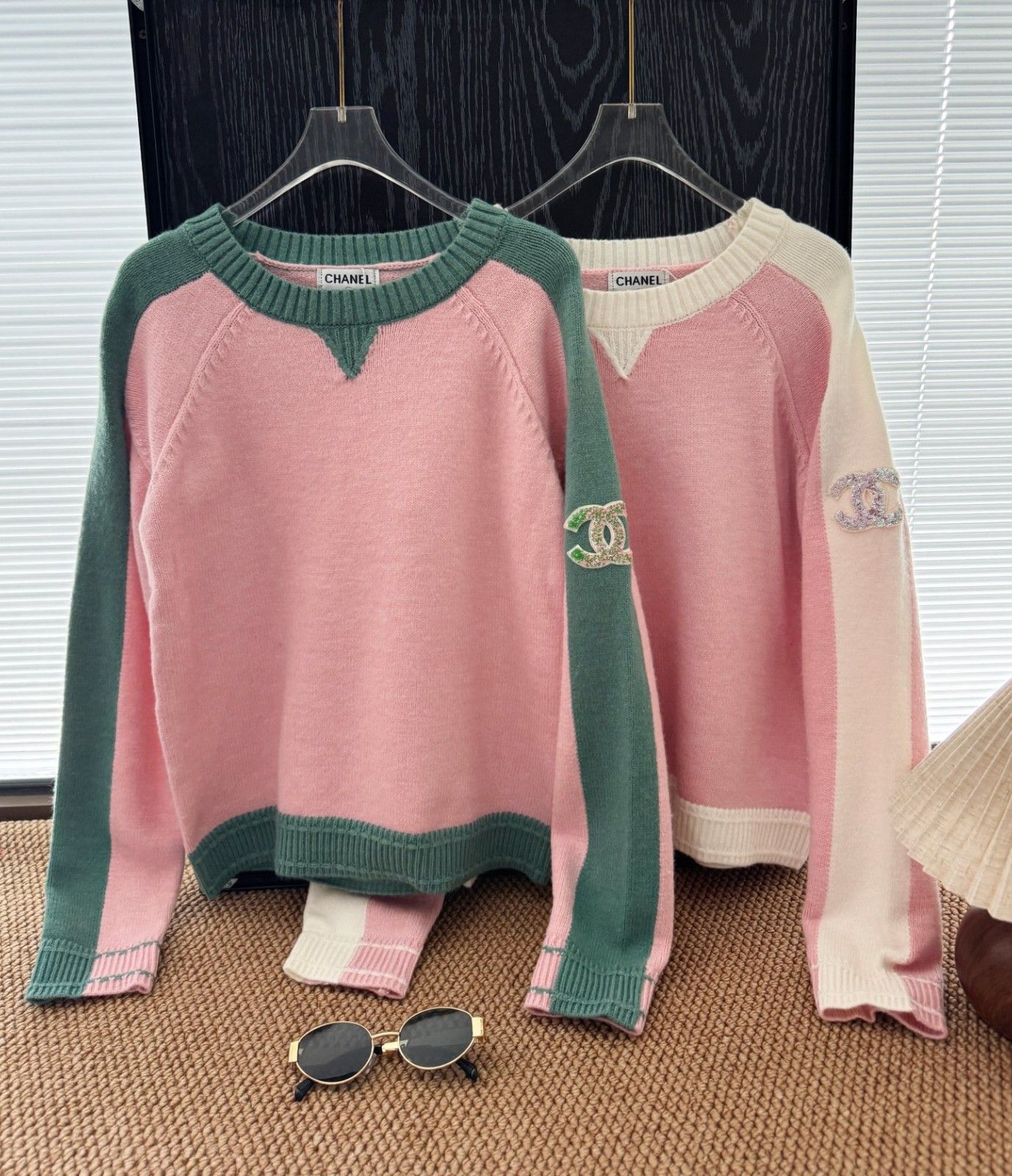 シャネル セーター 可愛い ピンク A31960