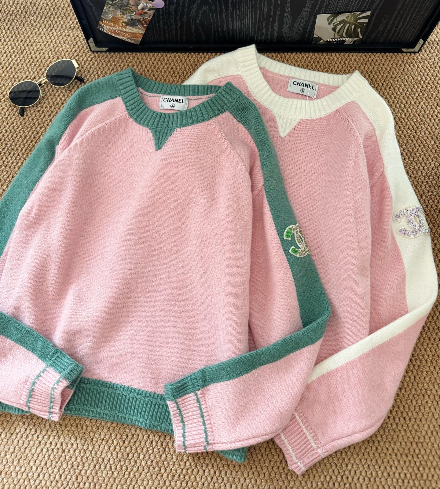 シャネル セーター 可愛い ピンク A31960