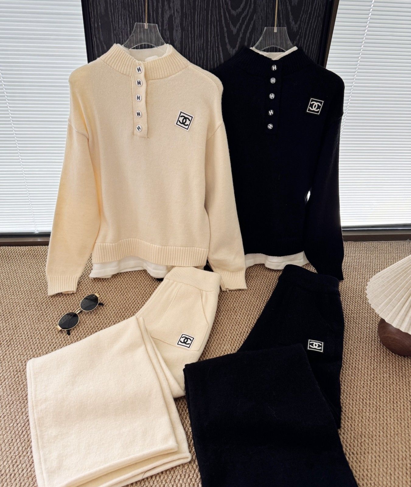 シャネル 上下セット セーター カジュアルパンツ レディース A31959