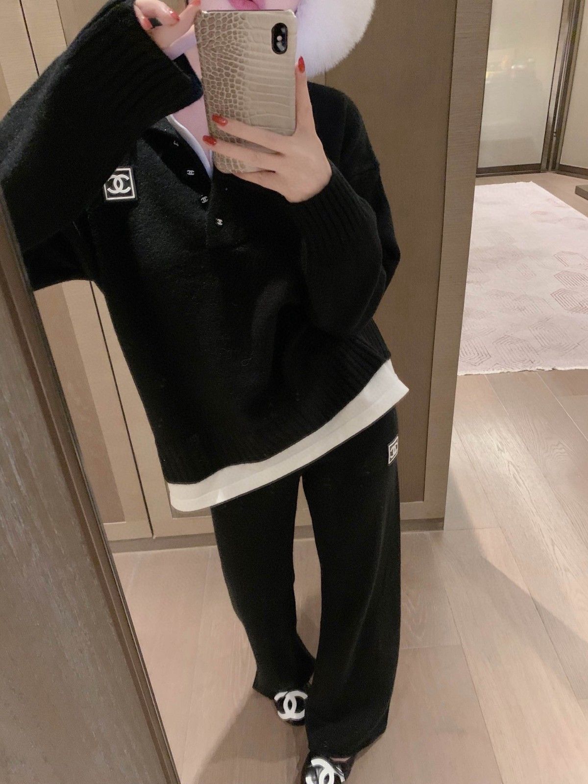 シャネル 上下セット セーター カジュアルパンツ レディース A31959